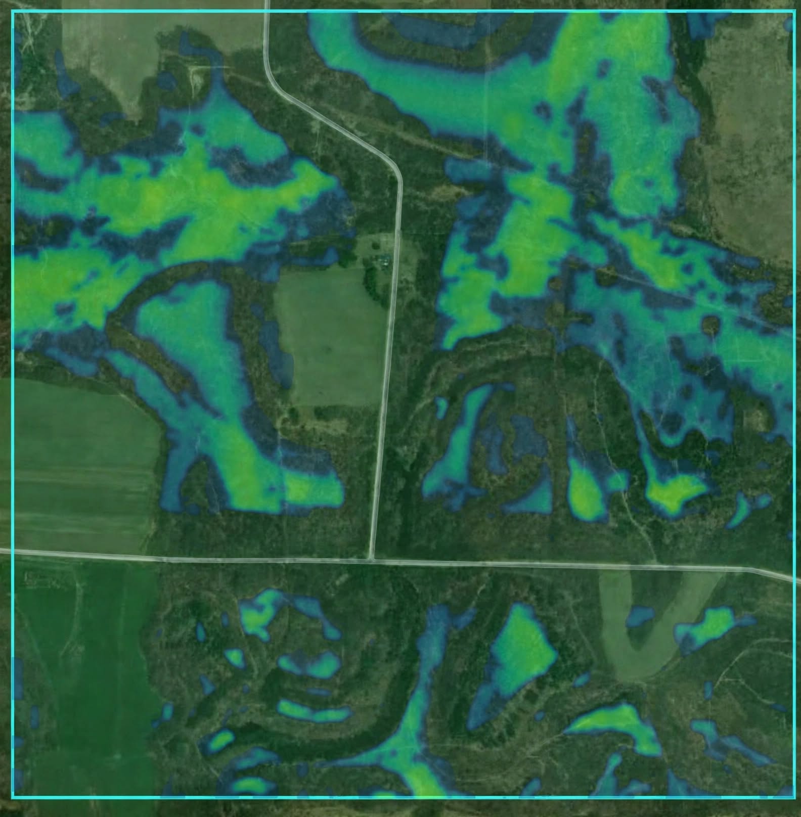 Deer bedding hotspot overlay